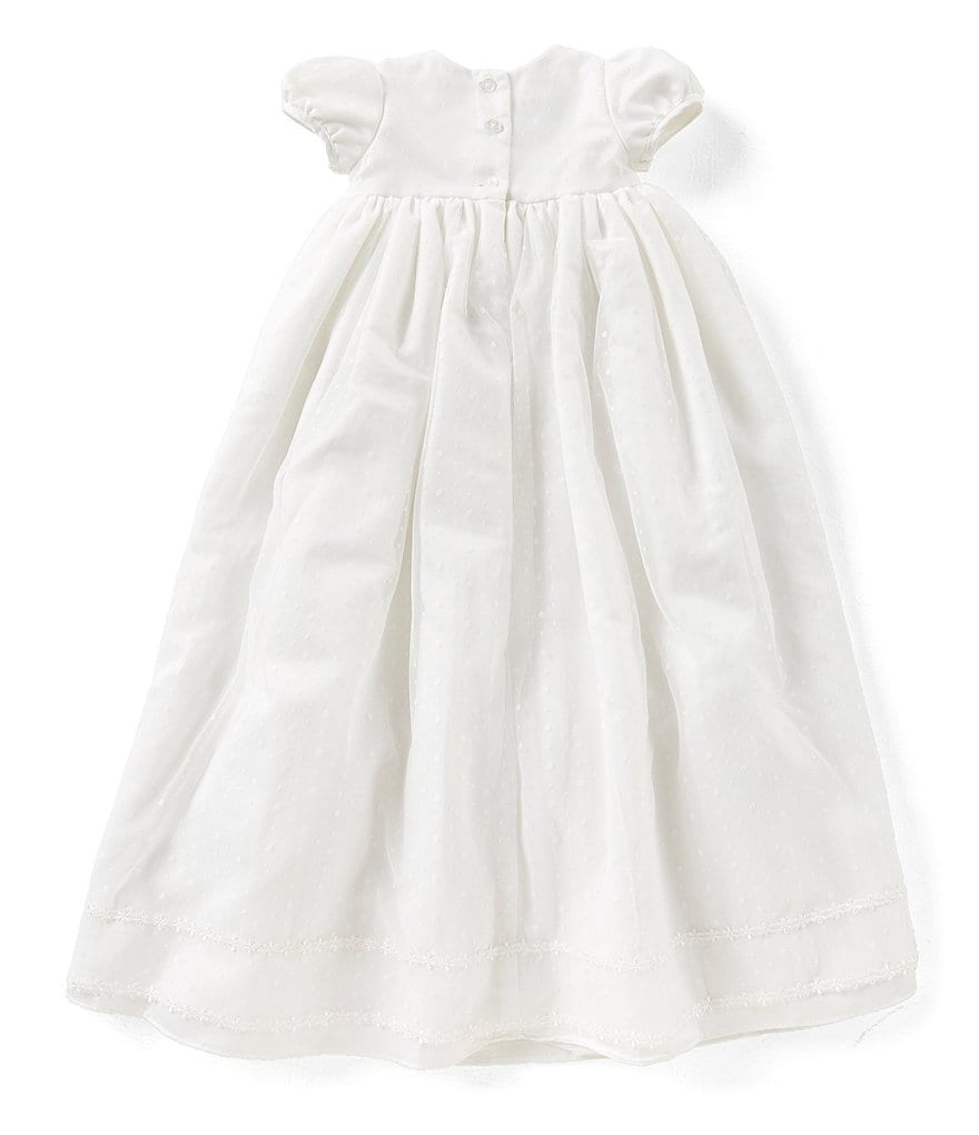 Pippa & Julie Baby Girls Newborn-9 Months Christening Dress & Bonnet Hat Set