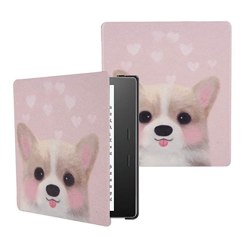 Water-Safe Case for All New K i n d l e O a s i s 7 inch case 2019/2017 Release- PU Leather Smart Cover with Auto Wake/Sleep Cover (Pets)