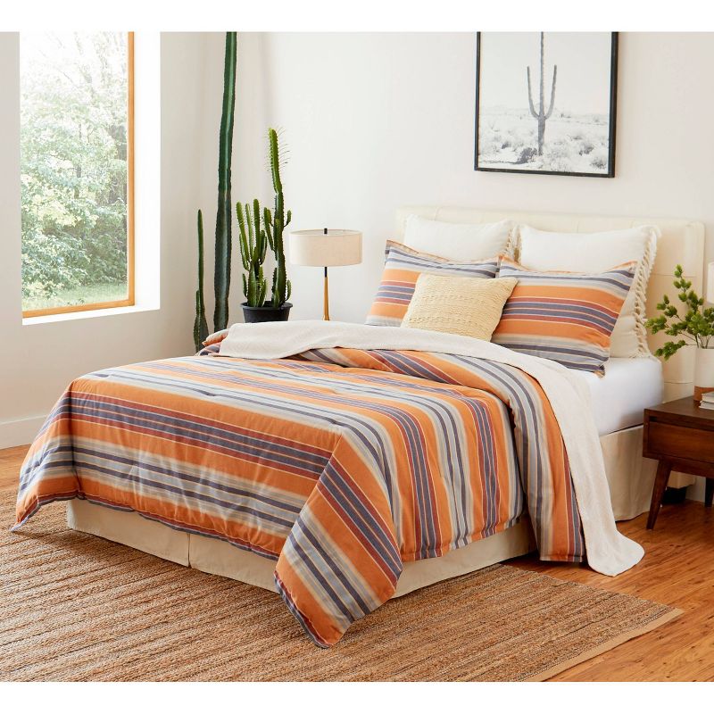 Queen 4pc Casa Luis Comforter Set Navy Stripe - Tommy Bahama