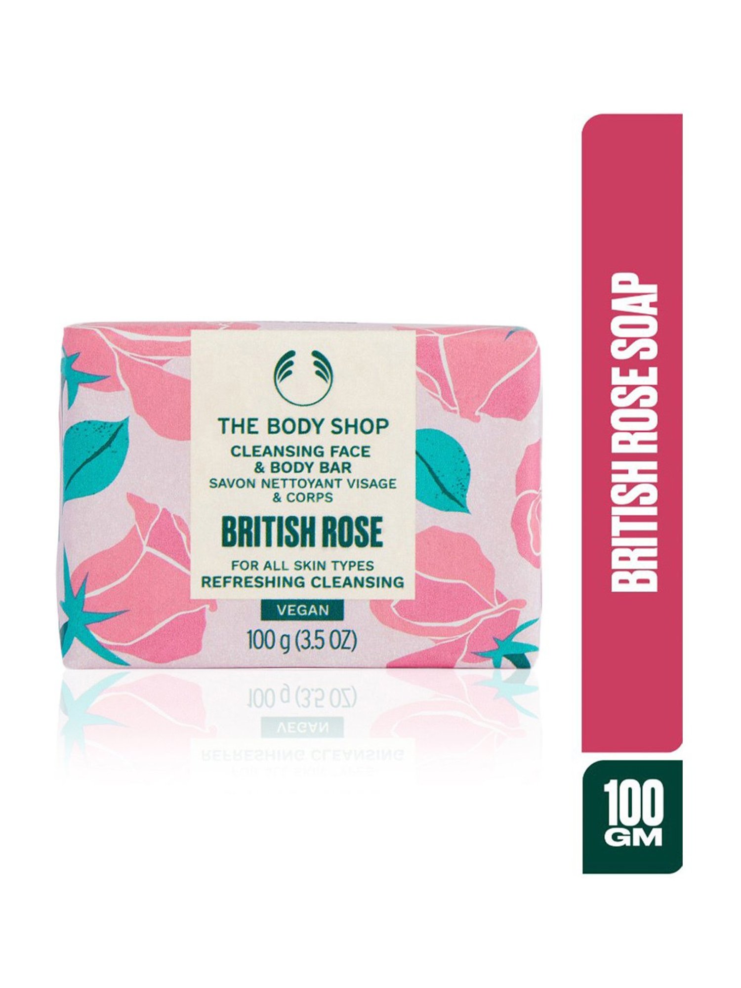 The Body Shop British Rose Exfoliating Soap - 100 gm
