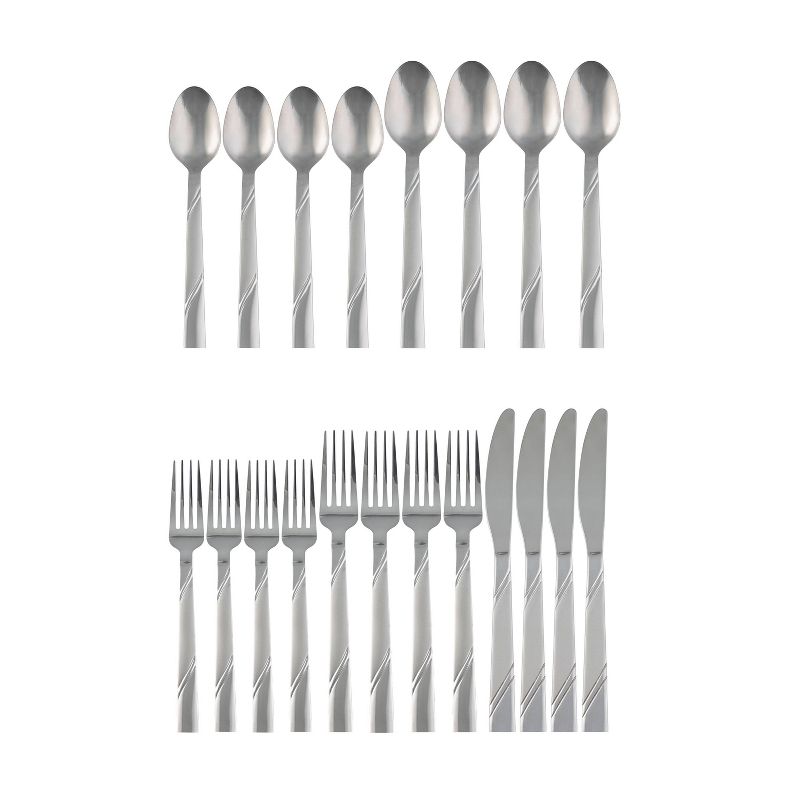 20pc Stainless Steel Maren Frost Silverware Set - Cambridge Silversmiths