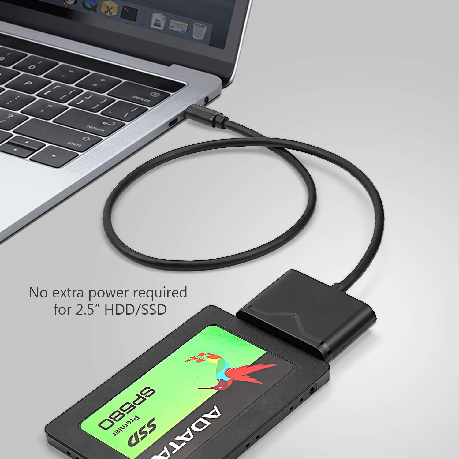 Jansicotek Type-C/USB 3.0 to SATA Converter Adapter for 2.5/3.5 inch Hard Drive Disk SSD HDD, 12V/2A Power Adapter and USB 3.0 Adapter included (FXHU.00111FX01002)