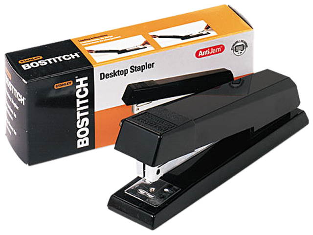 Stanley Bostitch B660-BK AntiJam Full Strip Stapler, 20-Sheet Capacity, Black