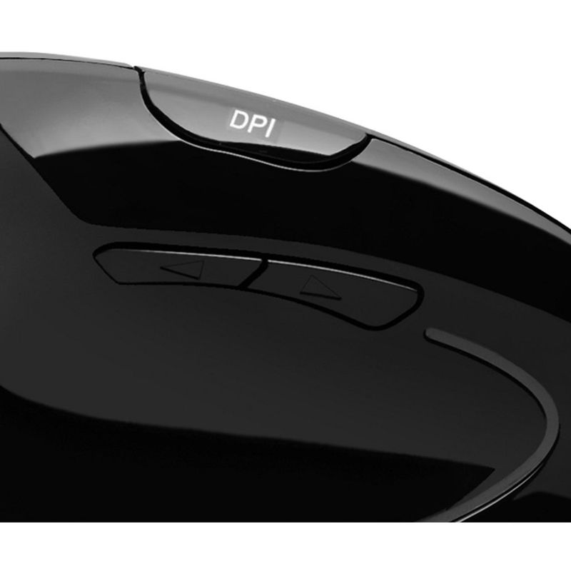Adesso iMouse E9- Left-Handed Vertical Ergonomic Mouse - Optical - Cable - Black - USB - 2400 dpi - Scroll Wheel - 6 Button(s) - Left-handed Only