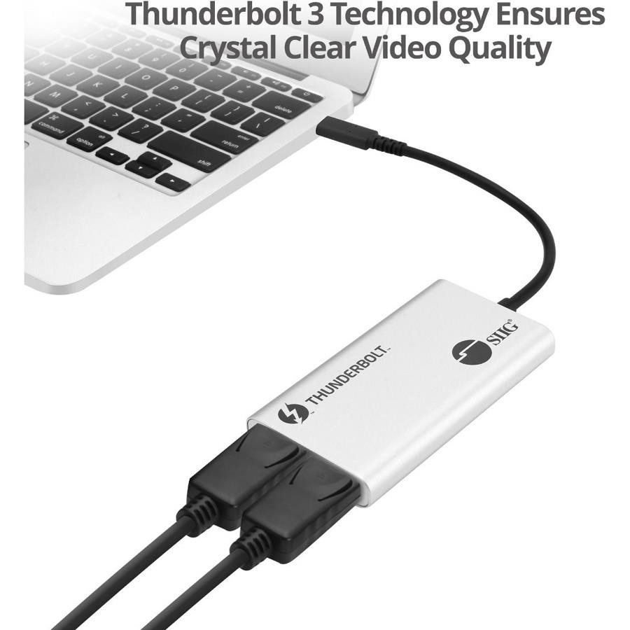 SIIG Thunderbolt 3 to Dual DP 1.2 Adapter JUTB0611S1