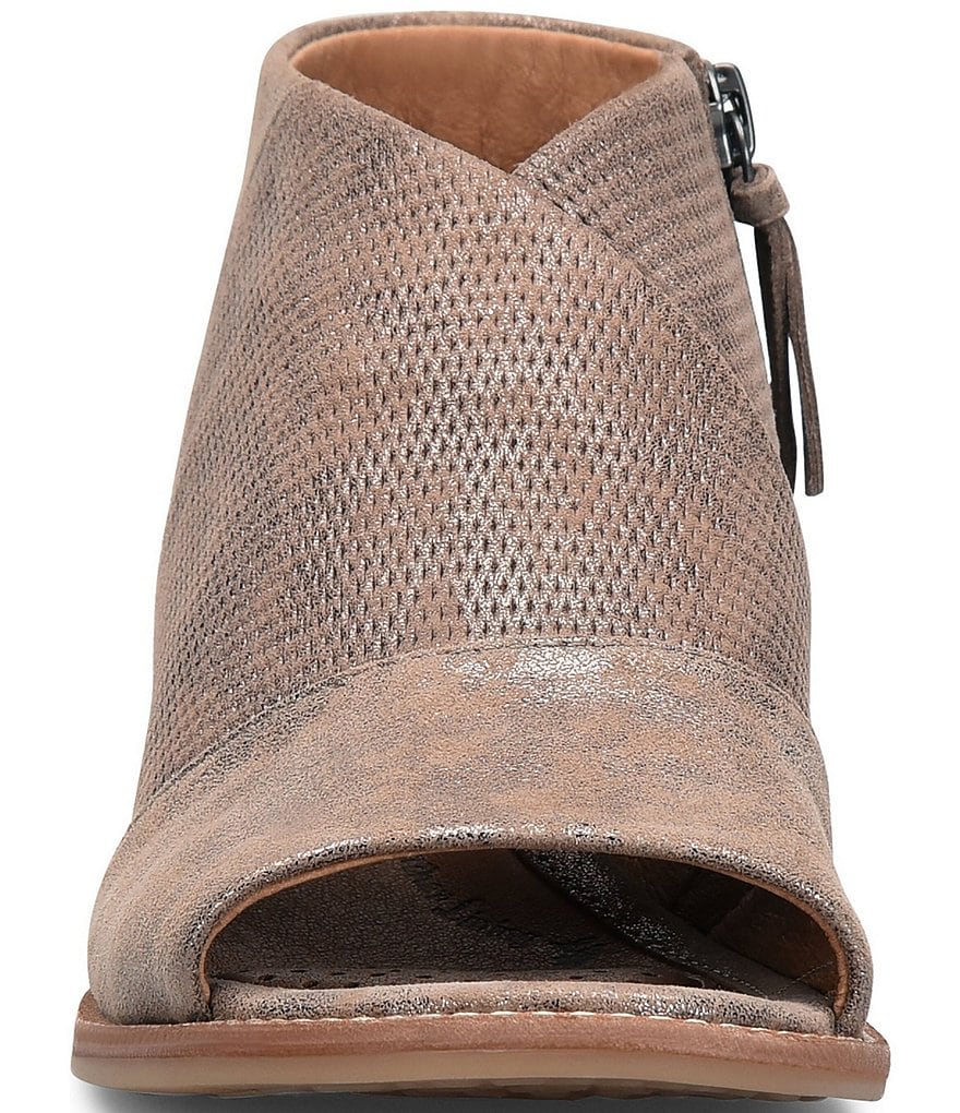 Sofft Natalia Perforated Metallic Suede Sandals