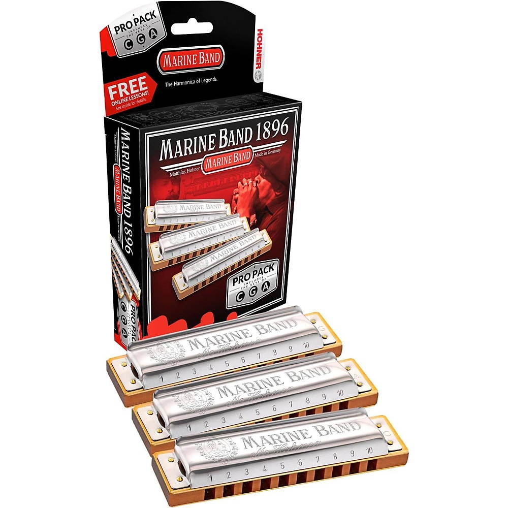 Hohner Harmonica - Marine Band Pro Pack