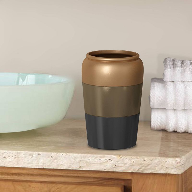 4pc Horizon Metal Bath Accessory Set for Vanity Counter Tops Copper - Nu Steel