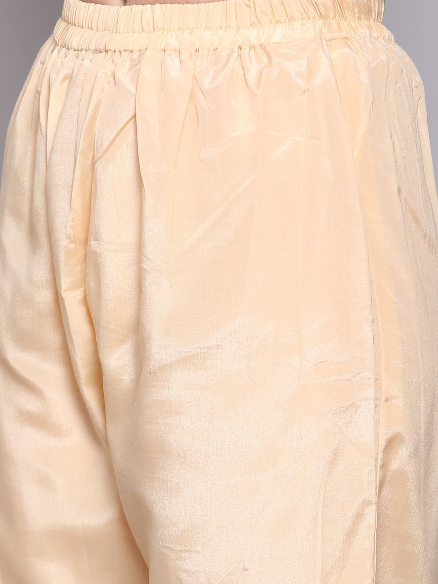 Stylee LIFESTYLE Beige Cotton Embroidered Unstitched Dress Material