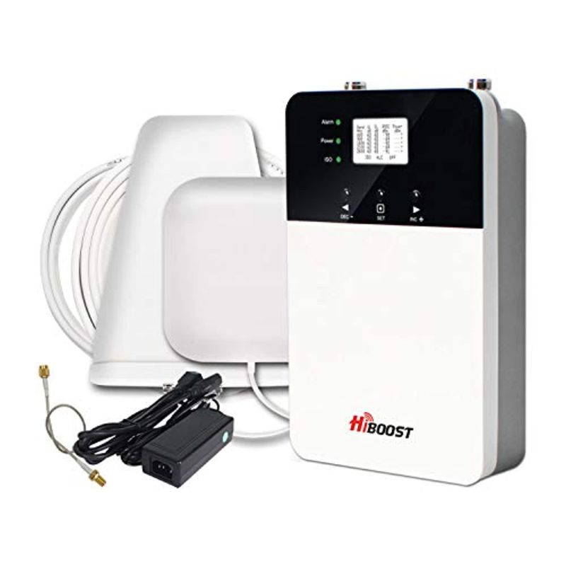 HiBoost Cell Signal Booster for Home and Office - Up to 3,000-6,000 sq. ft, Signal Extender Cellular Booster Compatible with AT and T, T-Mobile, Verizon, Sprint, and US Cellular Cell Phone Booster