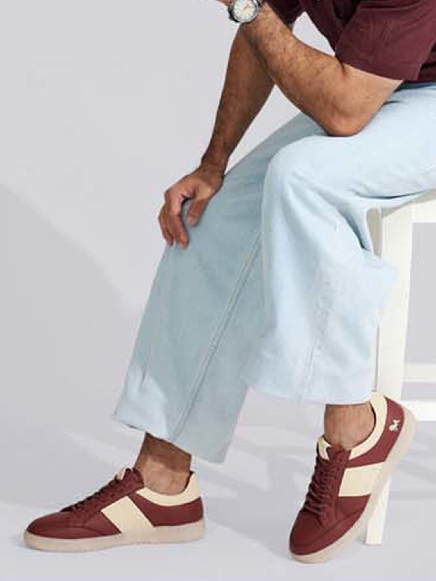 Neemans Men's Maroon Casual Sneakers