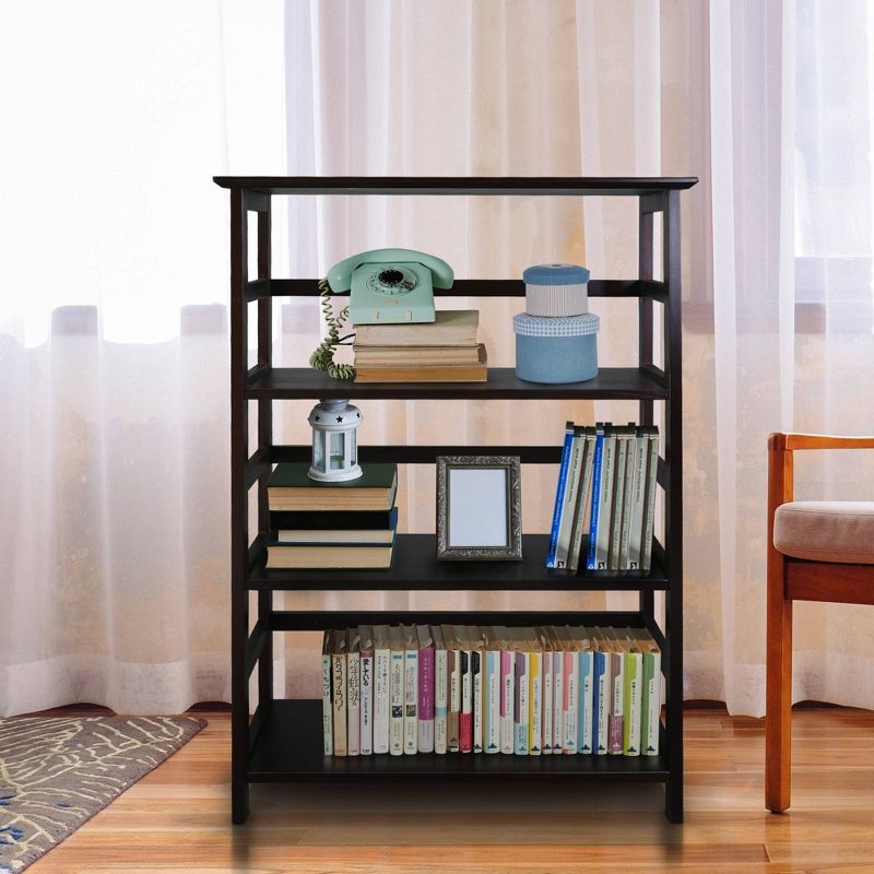 42" 4 Shelf Bookcase Espresso - Flora Home