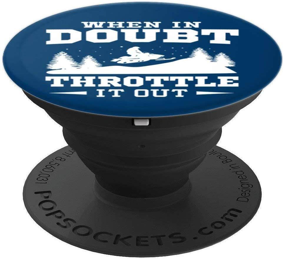 When In Doubt Throttle It Out - Snowmobile - Blue