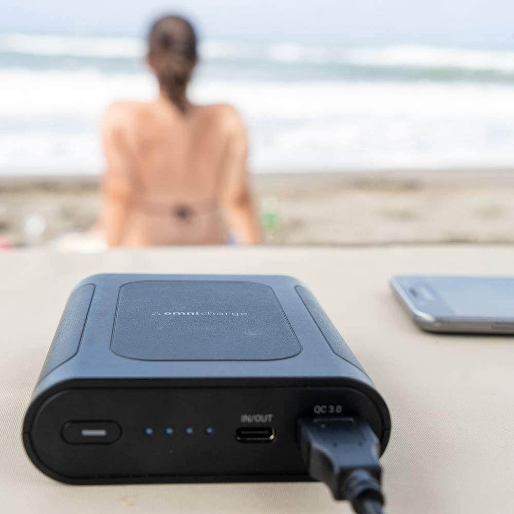 Omni Mobile 12800 mAh Wireless Charging Portable Power Bank with Laptop Grade USB-C| Battery Pack for Laptops Tablets Cameras Smartphones iPhone Samsung Galaxy and Other Smart Devices