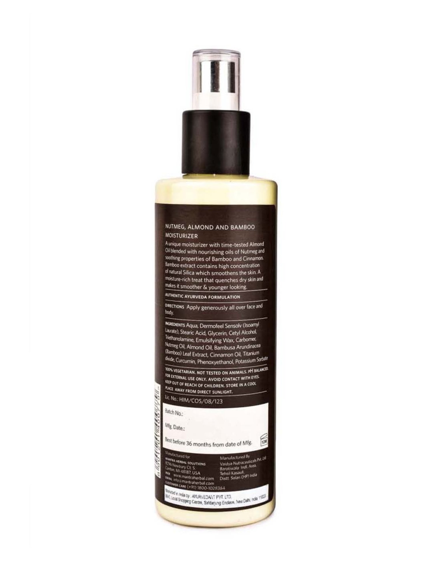 Mantra Herbal Nutmeg, Almond and Bamboo Moisturizer for Men - 250 ml