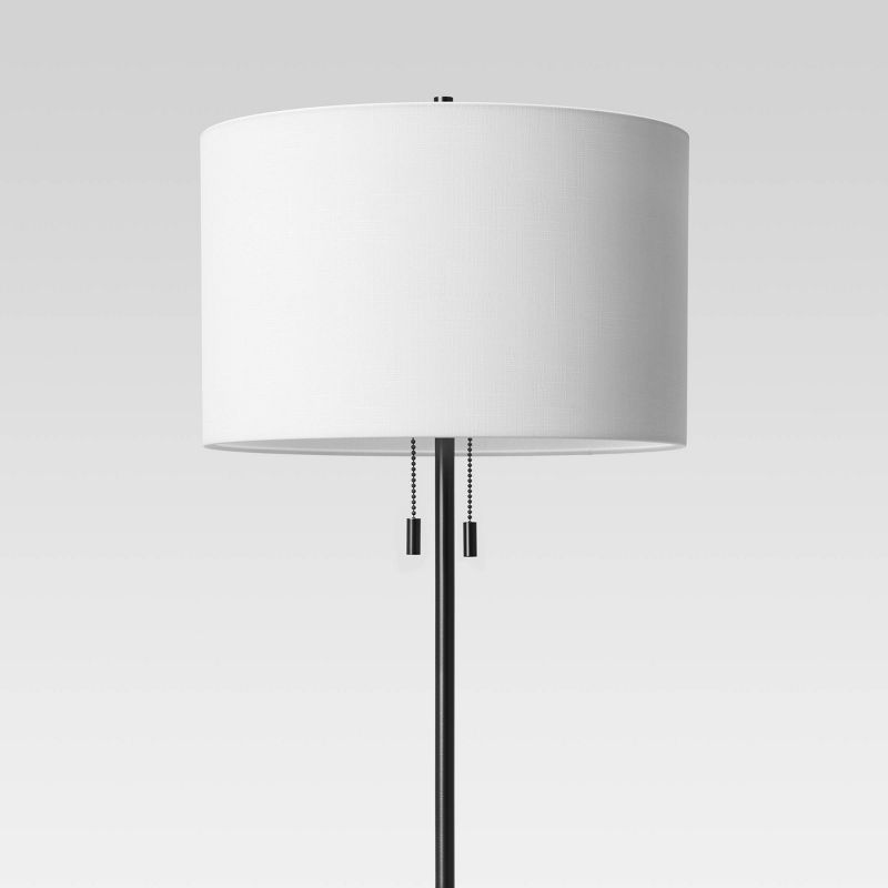 Floor Lamp with Wood Block Base (Includes LED Light Bulb) Brown - Project 62™