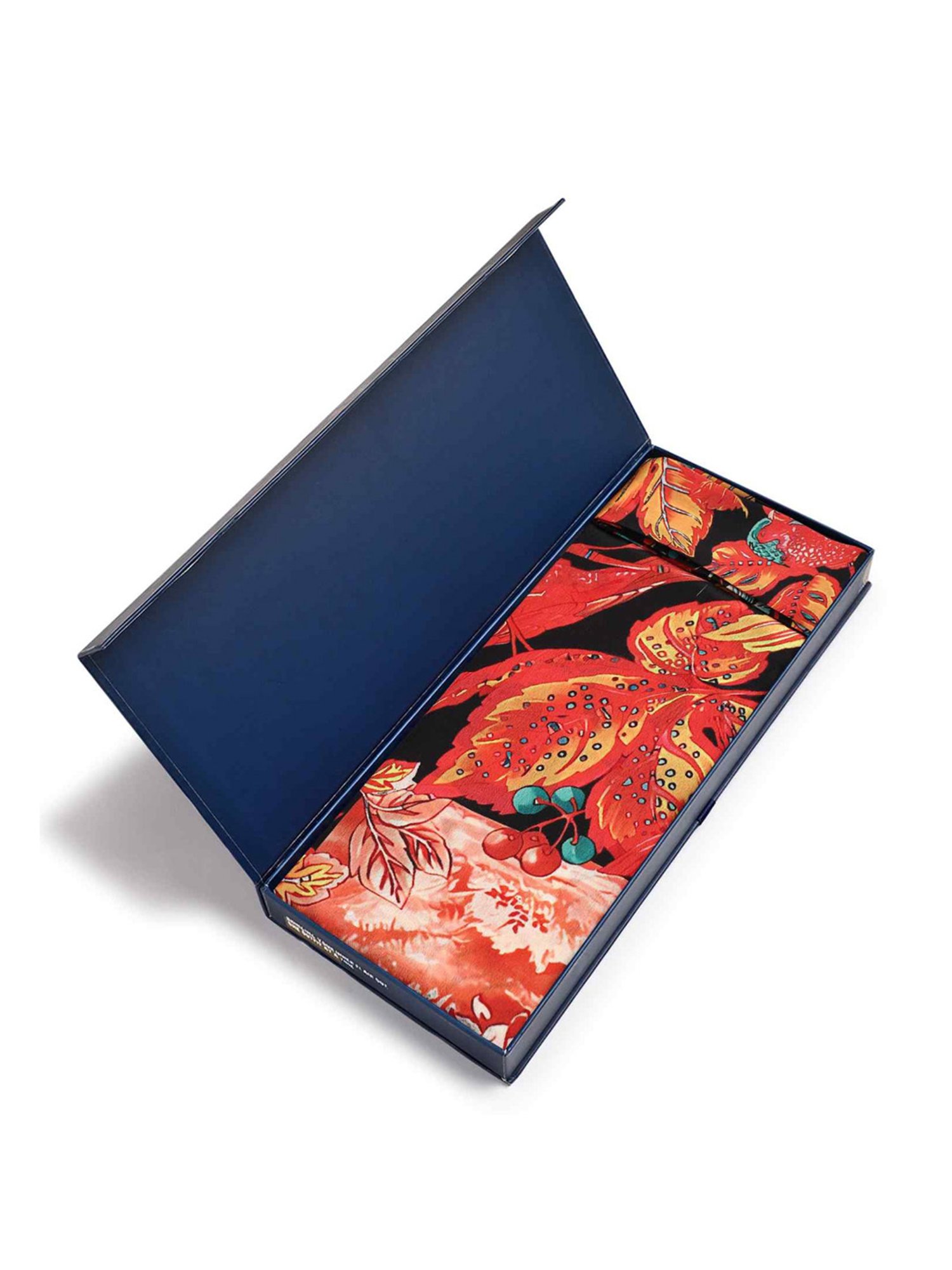 Tossido Black Floral Scarf & Bag Scarf Set