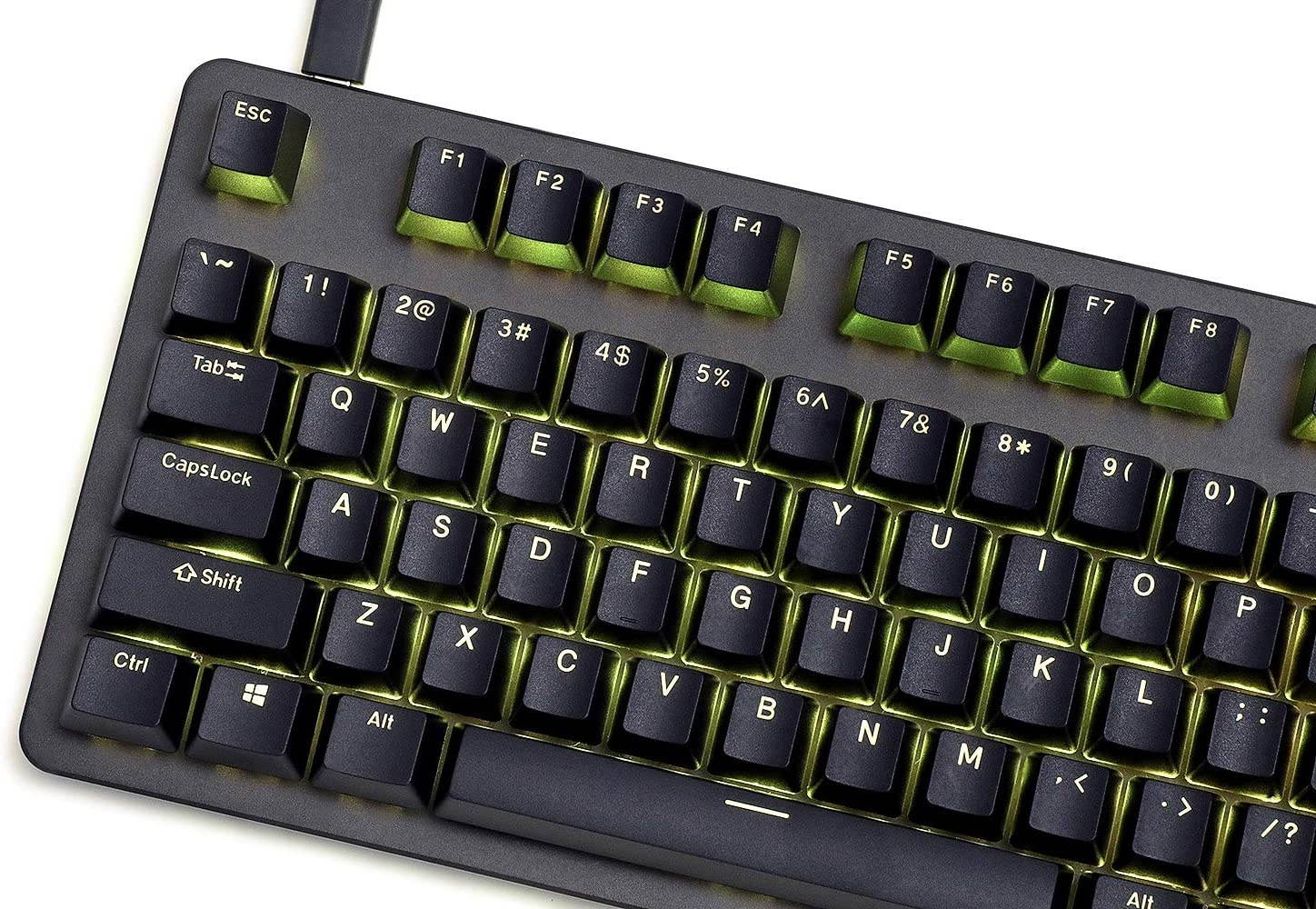 Drop Skylight Series Keycap Set &mdash; Doubleshot PBT, OEM Profile, Shine-Through, Backlit, for Cherry MX Switches & Clones, and CTRL, ALT, ENTR, TKL, and 61, 87, 104, and 108-key layouts (Black)