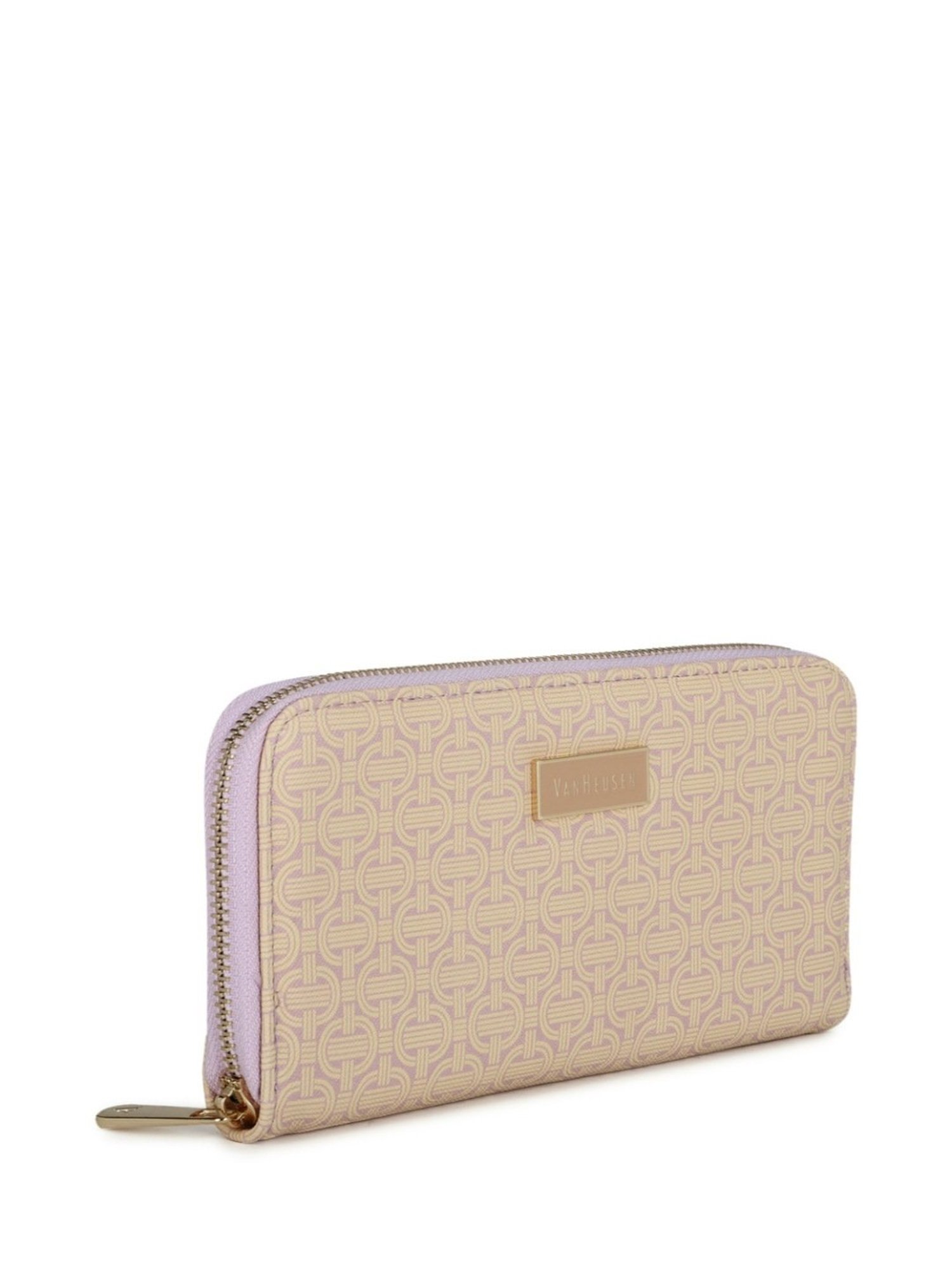 Van Heusen Beige Printed Zip Around Wallet for Women