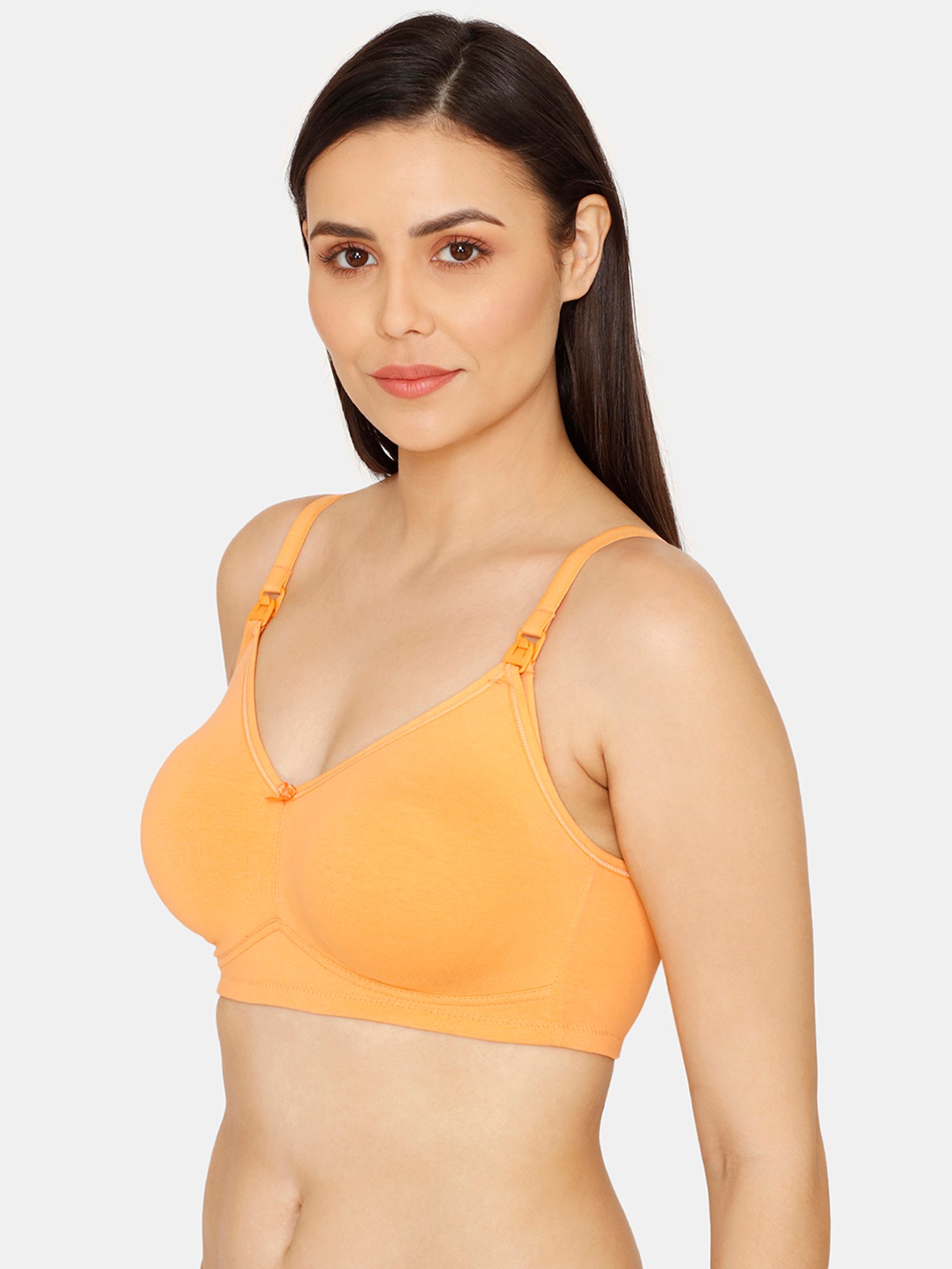 Zivame Orange Half Coverage Maternity Bra