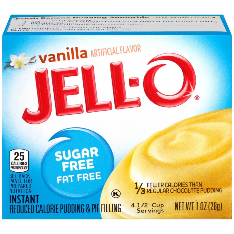 JELL-O Instant Sugar Free Fat Free Vanilla Pudding & Pie Filling - 1oz