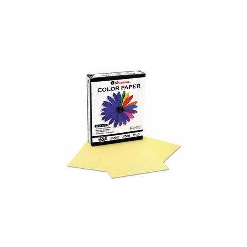 UNIVERSAL Colored Paper 20lb 8-1/2 x 11 Canary 500 Sheets/Ream 11201