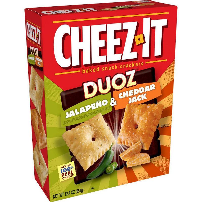Cheez-it Duoz Jalapeño & Cheddar Jack Baked Snack Crackers - 12.4oz