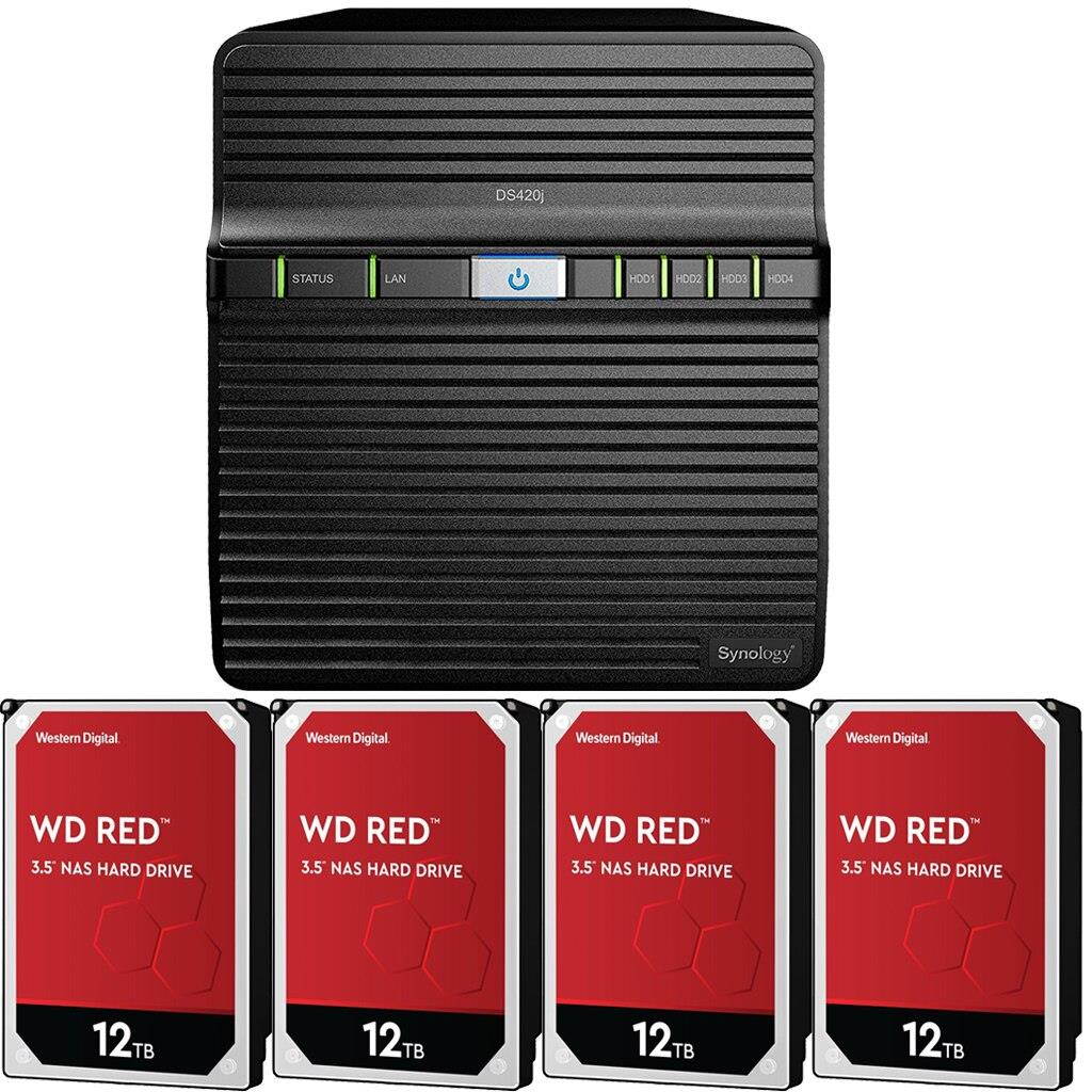 Synology DS420j DiskStation with 12TB (4 x 3TB) of Western Digital Red NAS Drives Fully Assembled and Tested By CustomTechSales