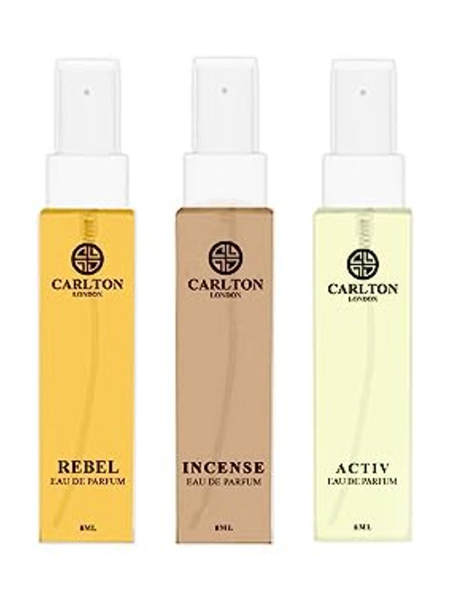Carlton London Incense, Rebel & Activ Perfume for Men - Set of 3