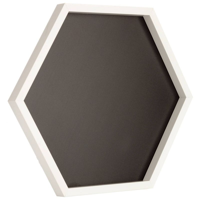 3pc Hexagon Dry Erase Chalkboard/Pinboard Wall Organizer Set White - Gallery Solutions