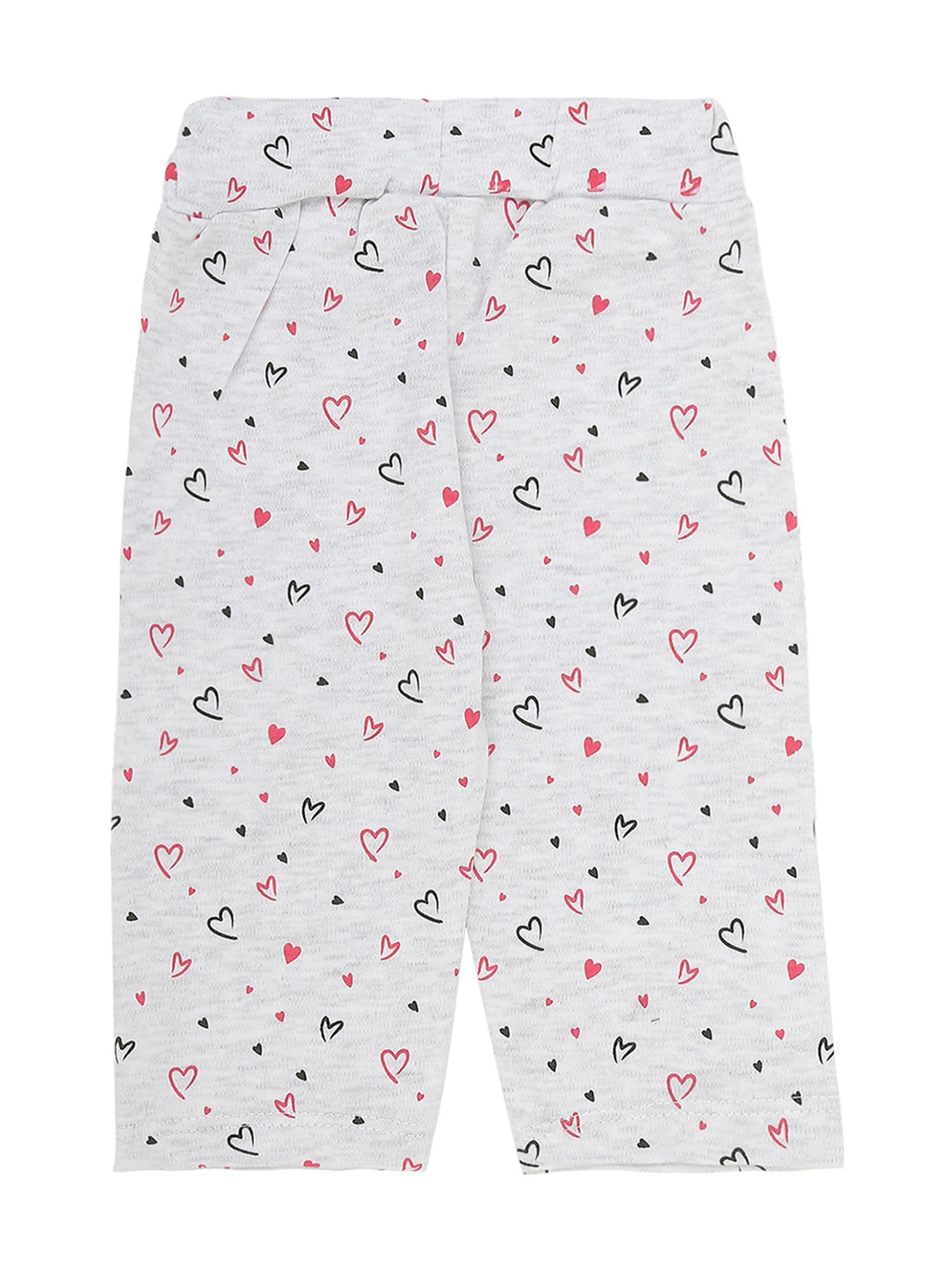Mee Mee Girls Pink & Grey Cotton Printed Leggings (Pack of 2)