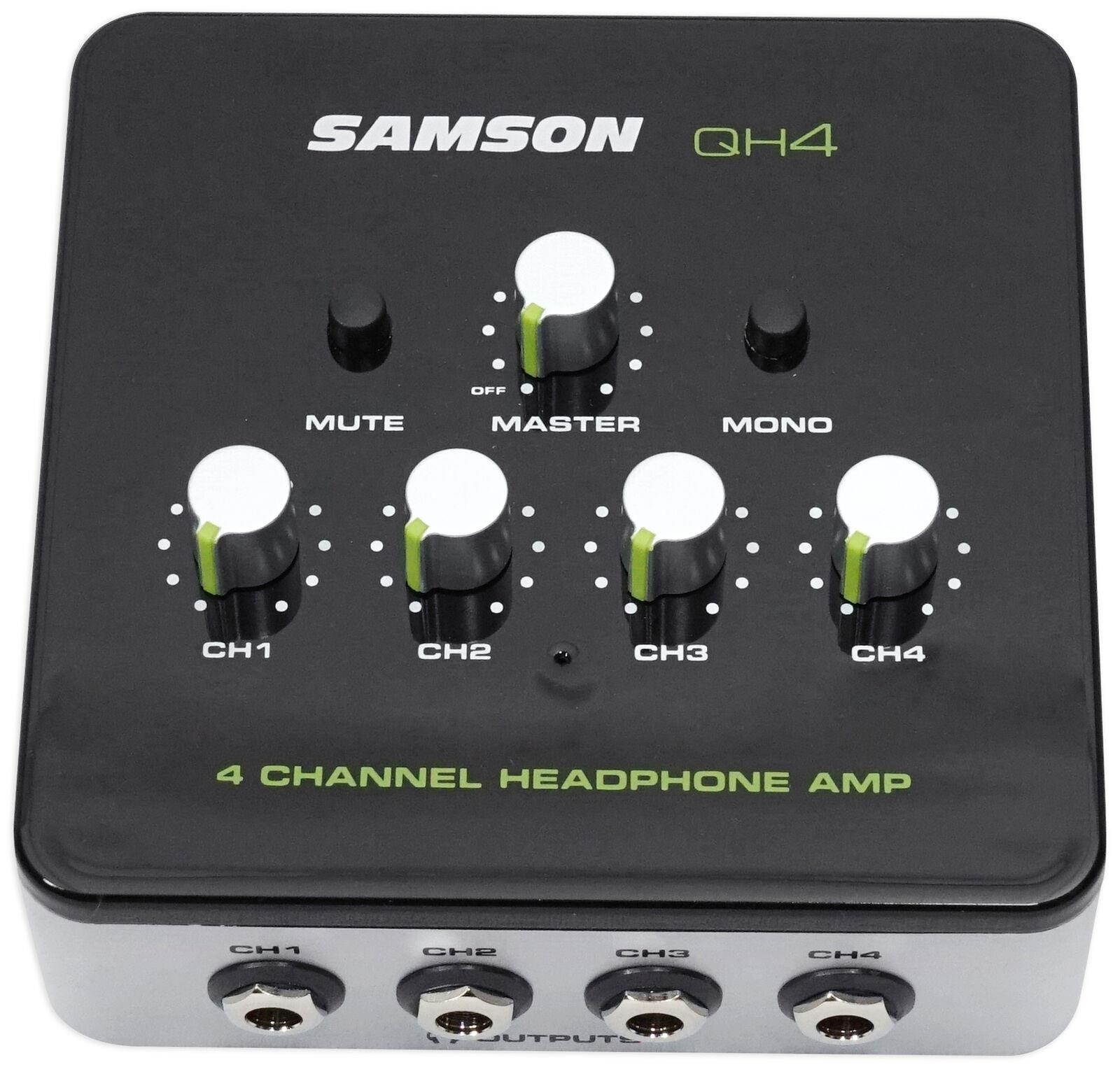 SAMSON QH4 4-Channel Studio/Podcast Monitoring Headphone Amplifier Amp