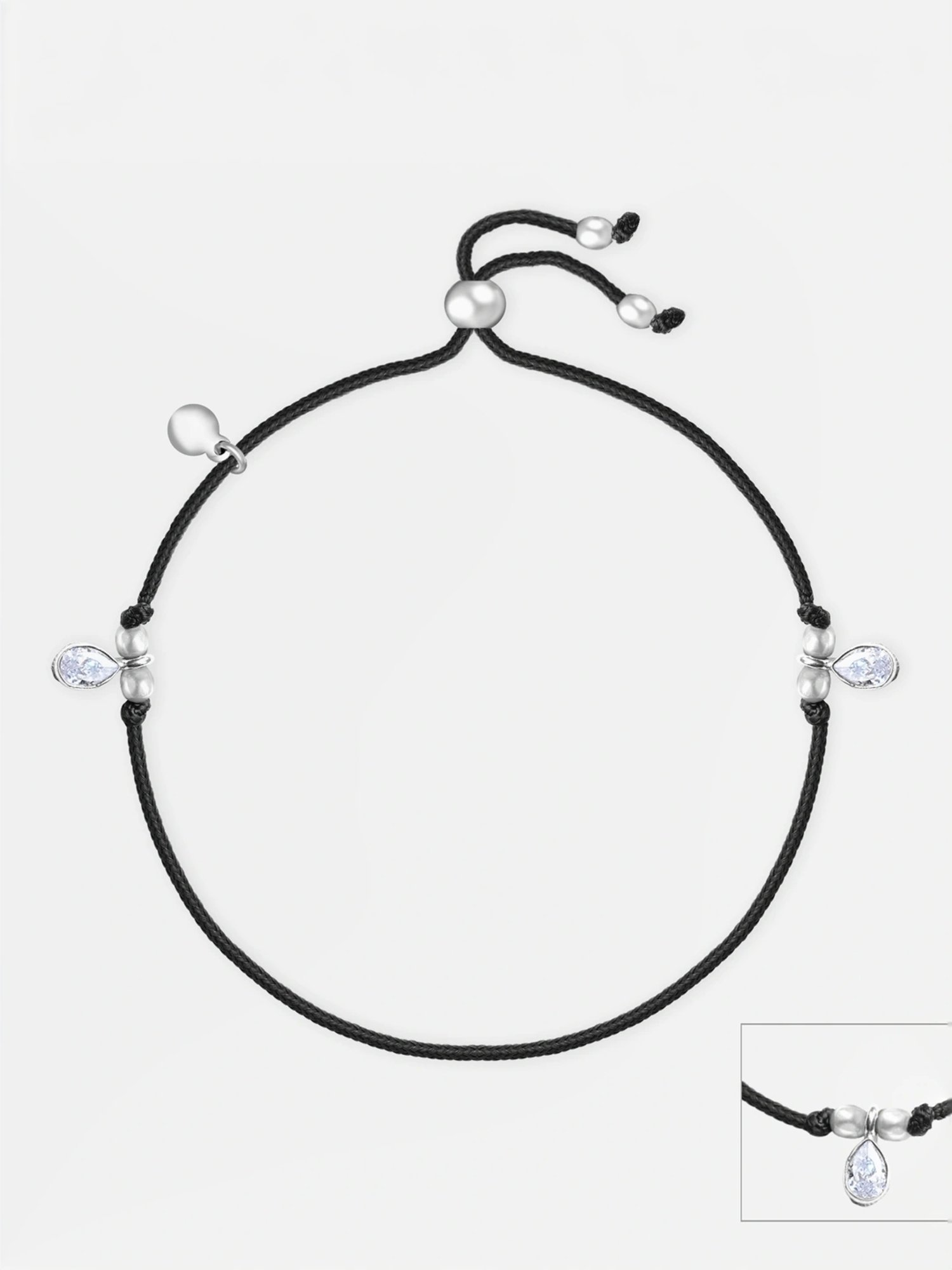 Silberry 92.5 Sterling Silver Isabelle Anklet