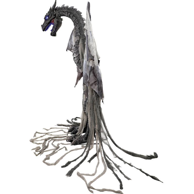 7' Halloween Animated Winter Dragon Prop
