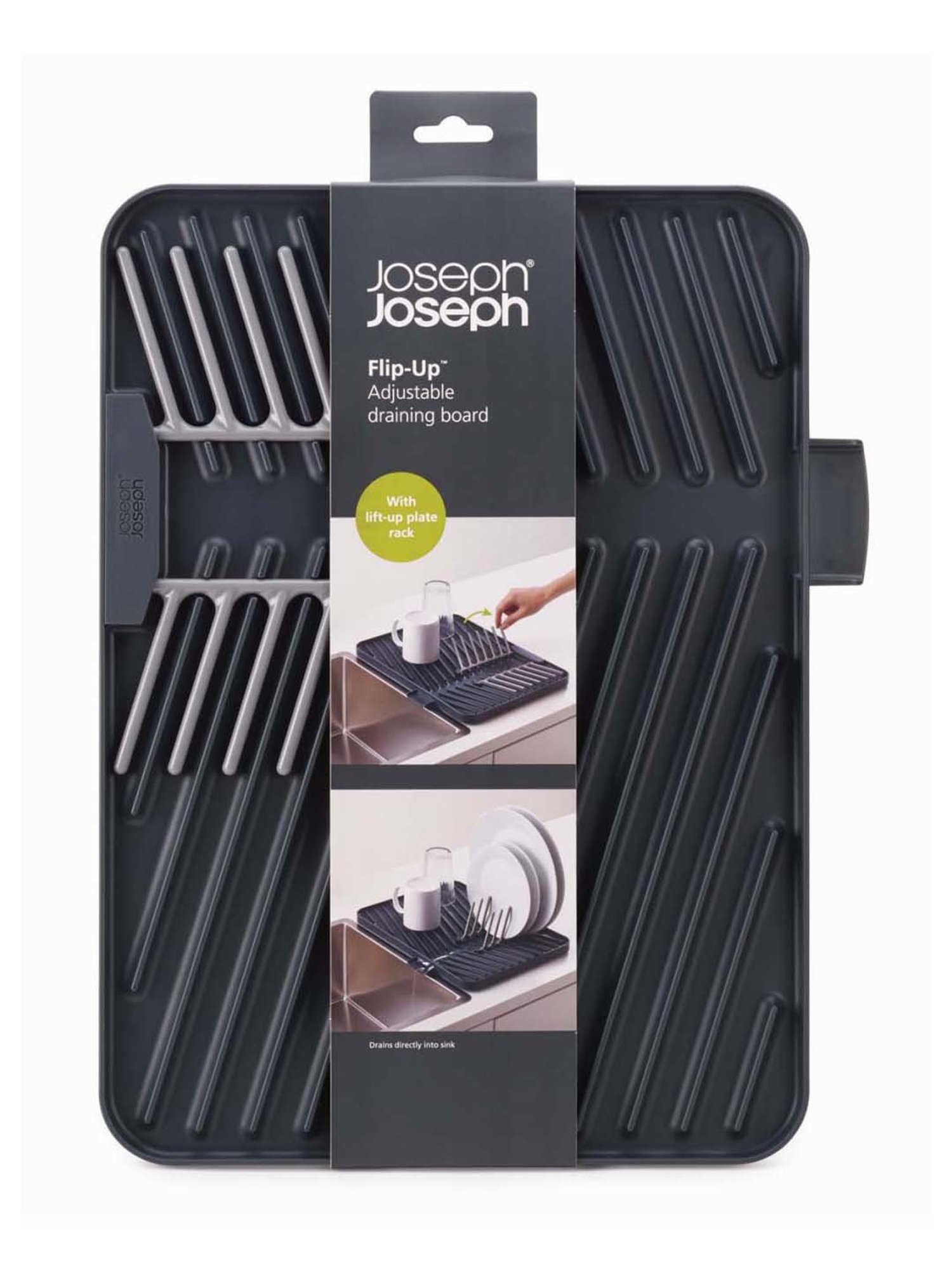 Joseph Joseph Grey Polypropylene 3-Tier Shelf Organizer With Drawer For Cabinet