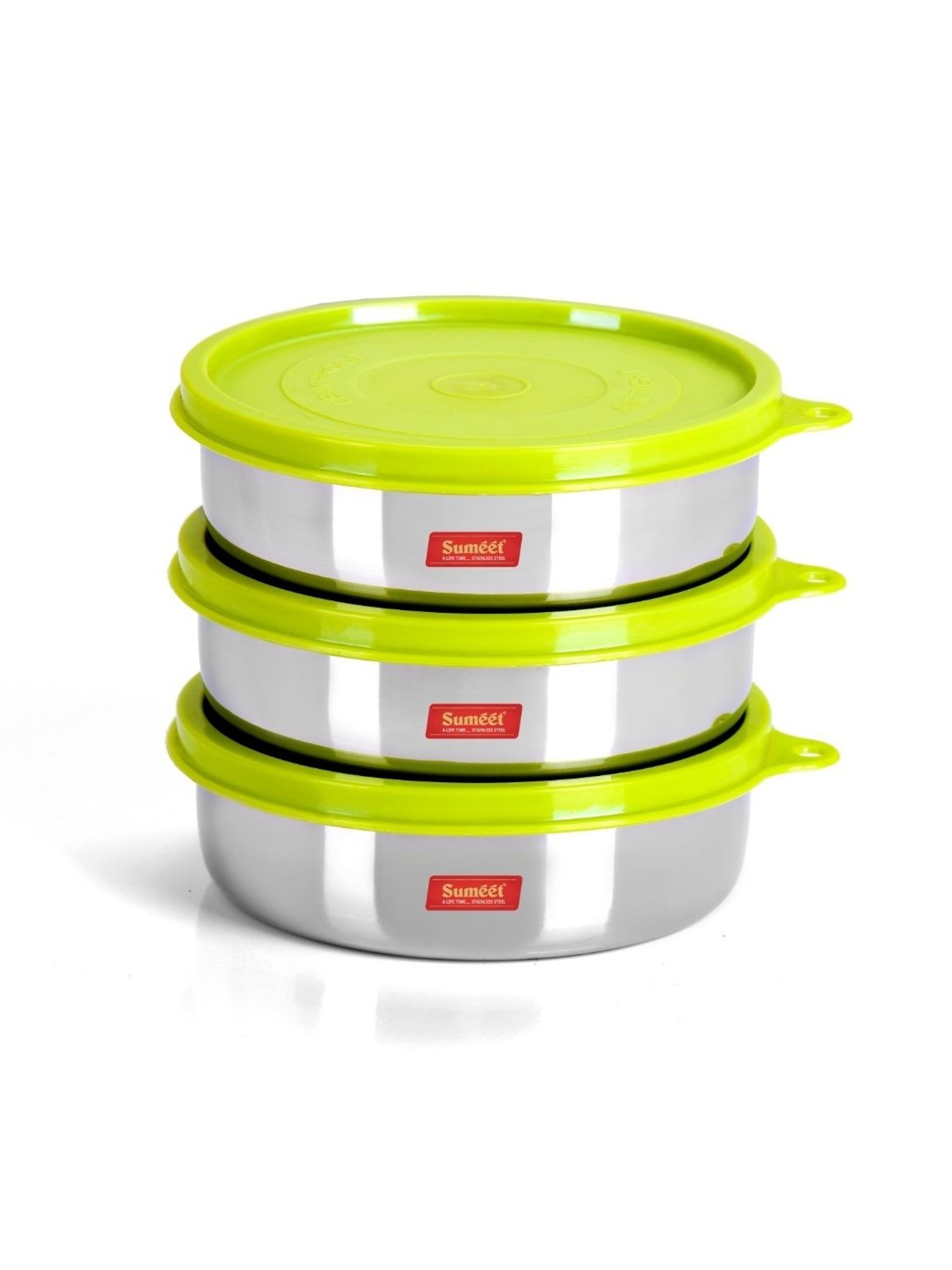 Borosil Grey Stainless Steel Lunch Box - Set of 4