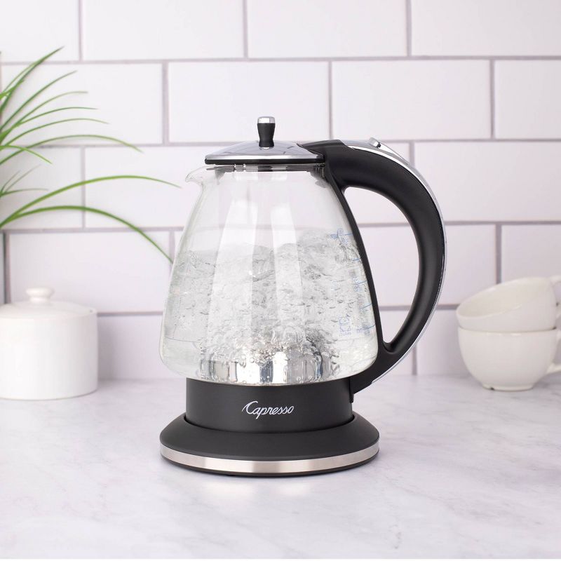 Capresso H2O Glass Electric Water Kettle – Stainless Steel 240.03