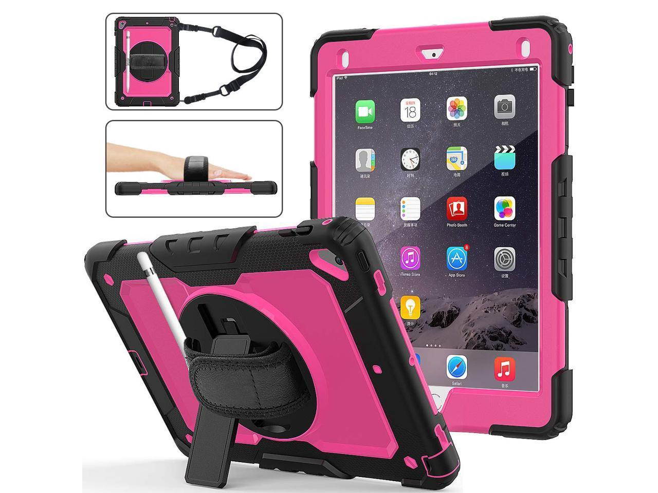 iPad 9.7 2018 2017 Case iPad Air 2 Case iPad Pro 9.7 Case Heavy Duty Rugged Shockproof Protective Hard Case Cover For for Apple iPad 6th / 5th Generation / iPad Air 2 / iPad Pro 9.7 inch