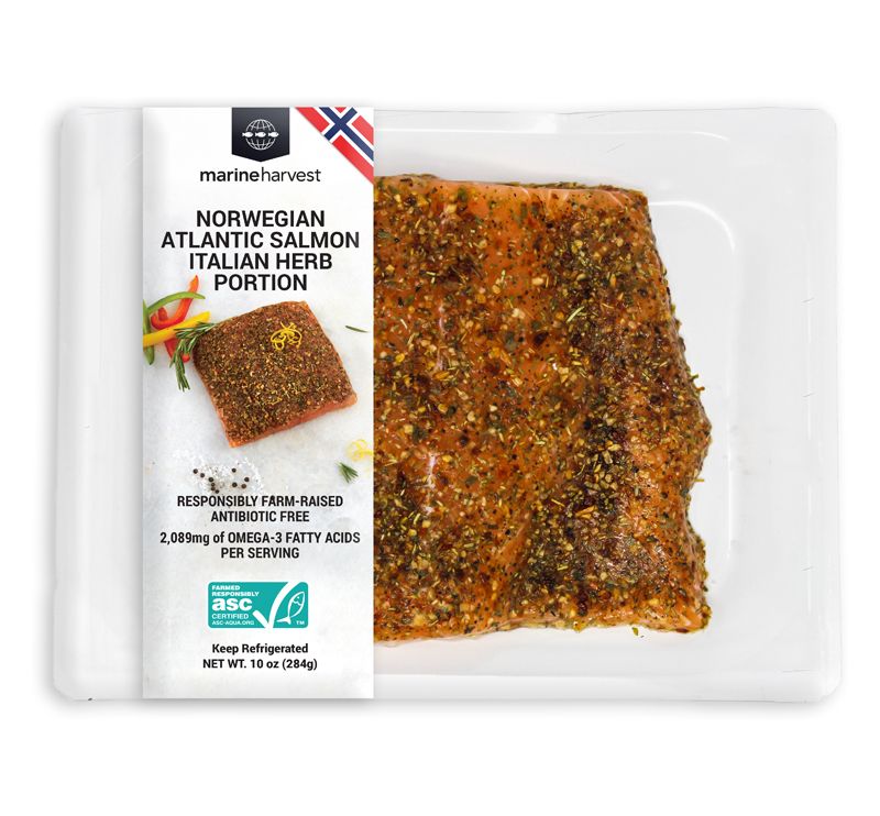 Marine Harvest Farmed Atlantic Salmon Portion Italian Herbs - 10oz