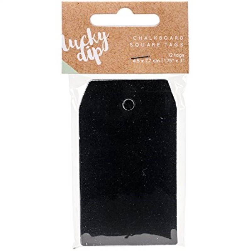 Kaisercraft LDB1008 Lucky Dip chalkboard Tags 1 - Square 1.75 x 3 in.