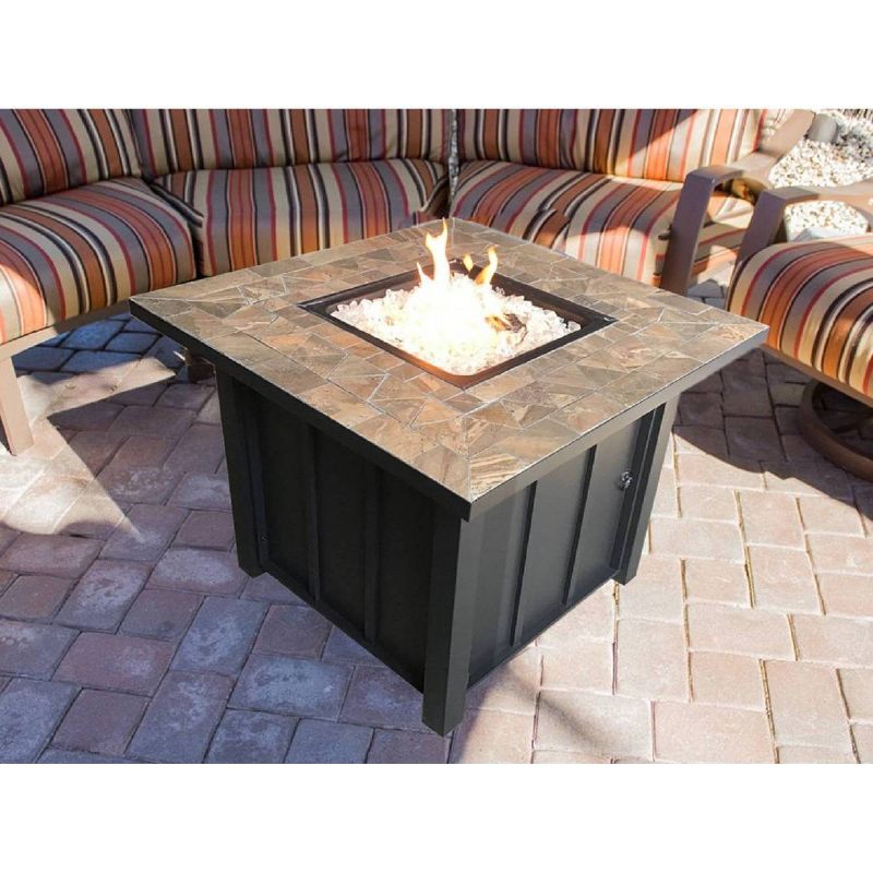 Square Tile Top Outdoor Fire Pit - AZ Patio Heaters