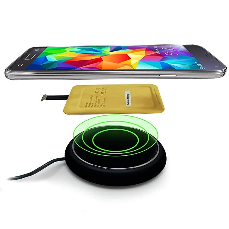A Qi Wireless Charger Adapter for Samsung Galaxy A02 A01 A10 A10s J7 J8 J6 J3 A7 A8 - LG V10 K10 K20 K40 - LG Stylo 2 3 4 - QI Wireless Adapter Micro USB Connector - QI Wireless Receiver