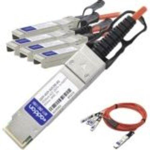 Addon Msa And Taa Compliant 40Gbase-Aoc Qsfp+ To 4Xsfp+ Direct Attach Cable (850Nm Mmf 2M)