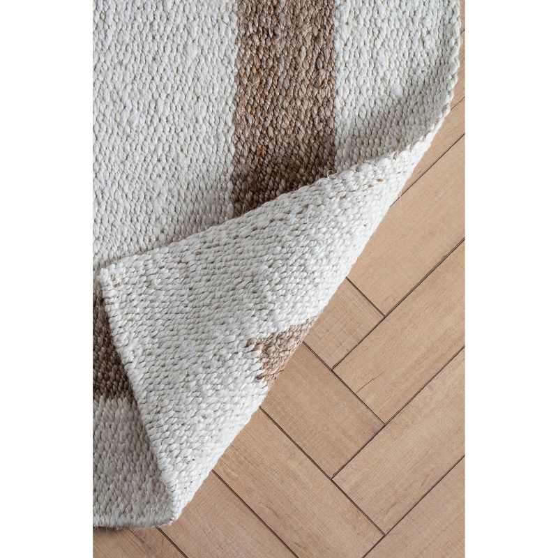 5'x8' Whippoorwill Jute Area Rug Ivory/Tan - Anji Mountain
