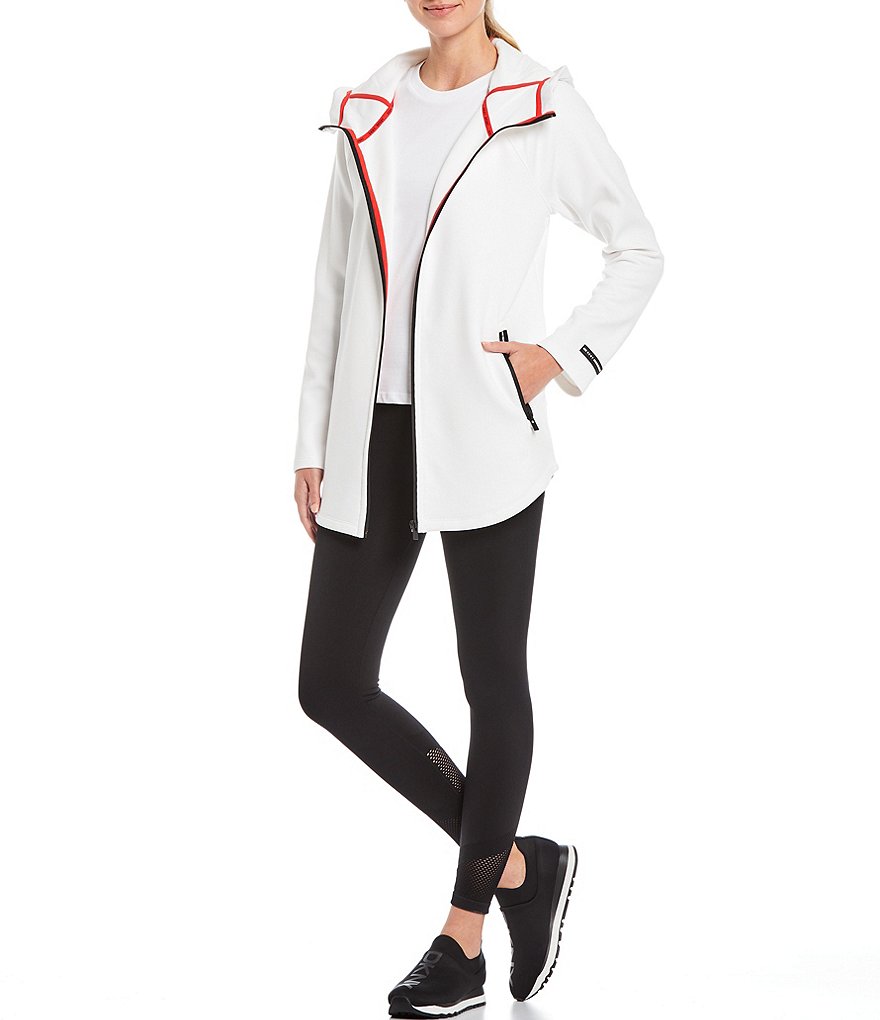 DKNY Sport Hooded Long Sleeve Zip Jacket