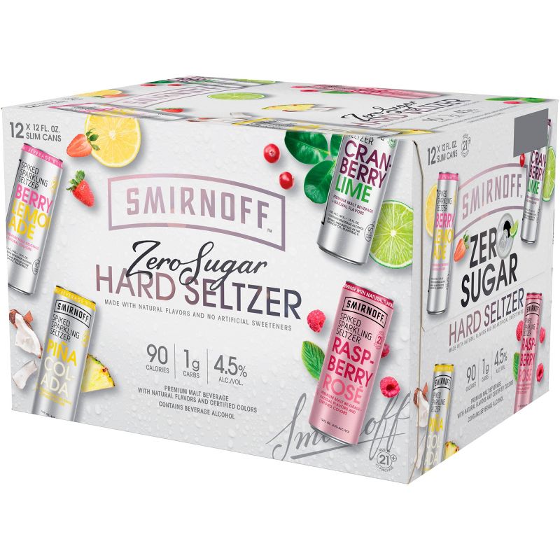 Smirnoff Spiked Sparkling Seltzer Variety Pack - 12pk/12 fl oz Slim Cans