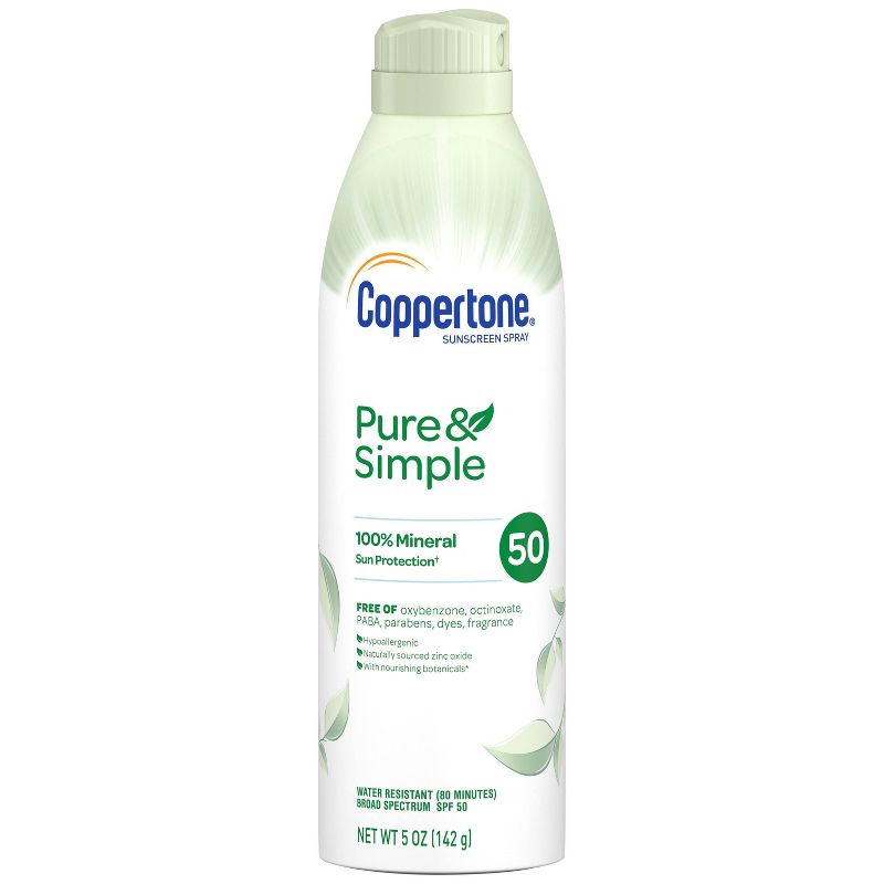 Coppertone Pure & Simple Sunscreen Spray - SPF 50 - 5oz