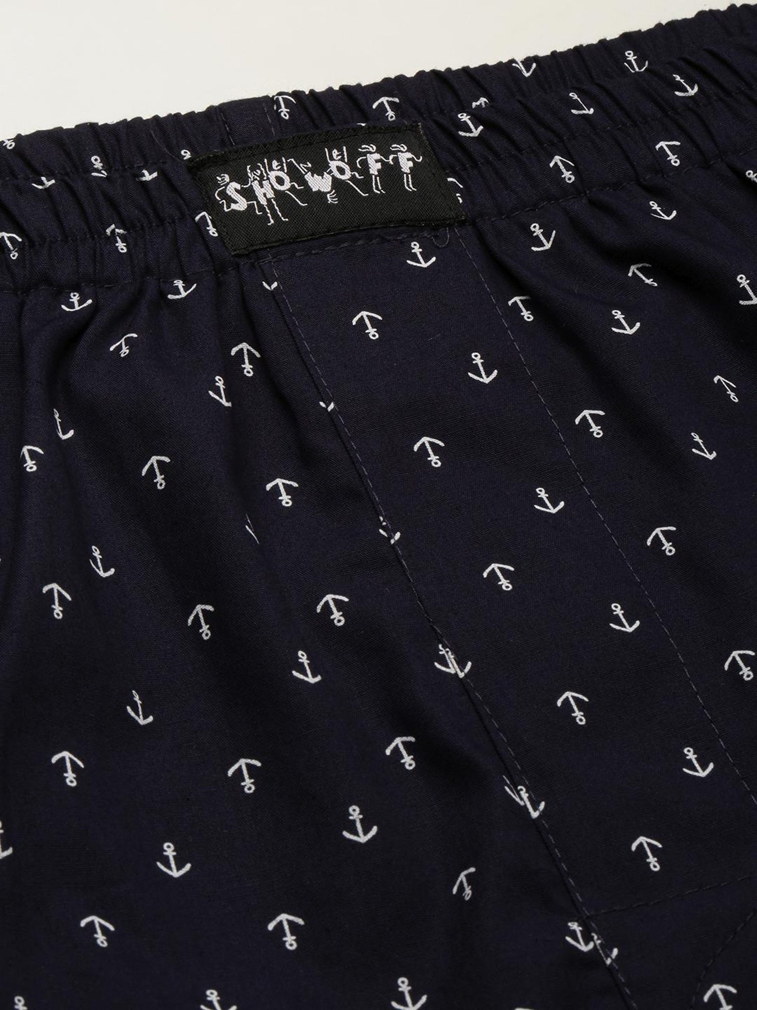SHOWOFF Navy Blue Slim Fit Printed Boxers