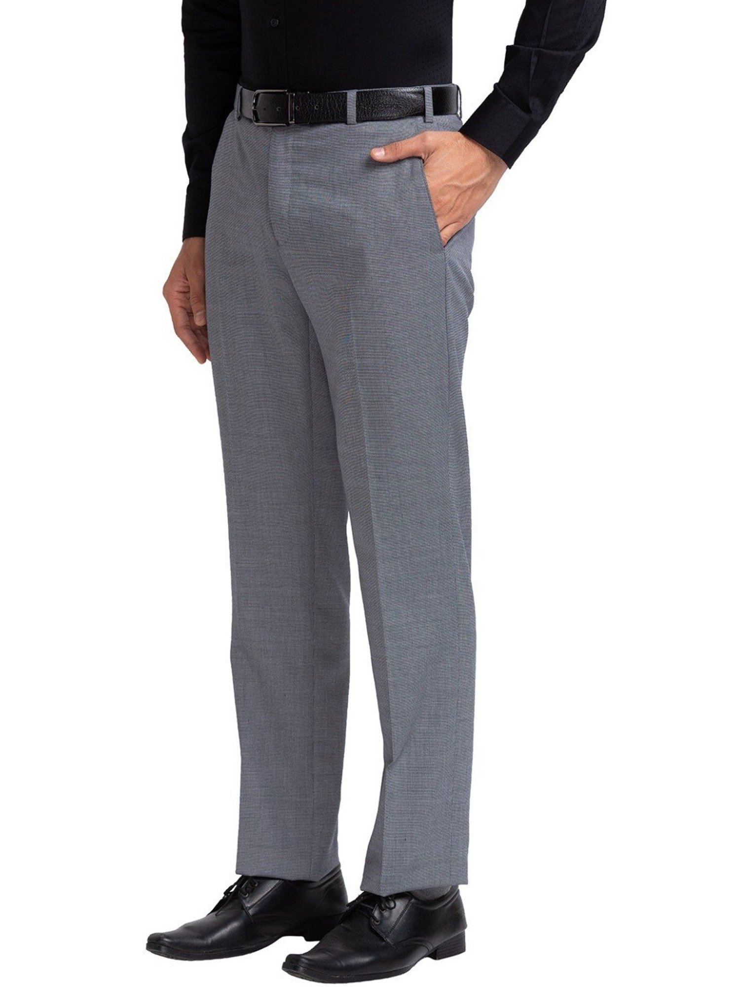 Raymond Grey Contemporary Fit Texture Trousers