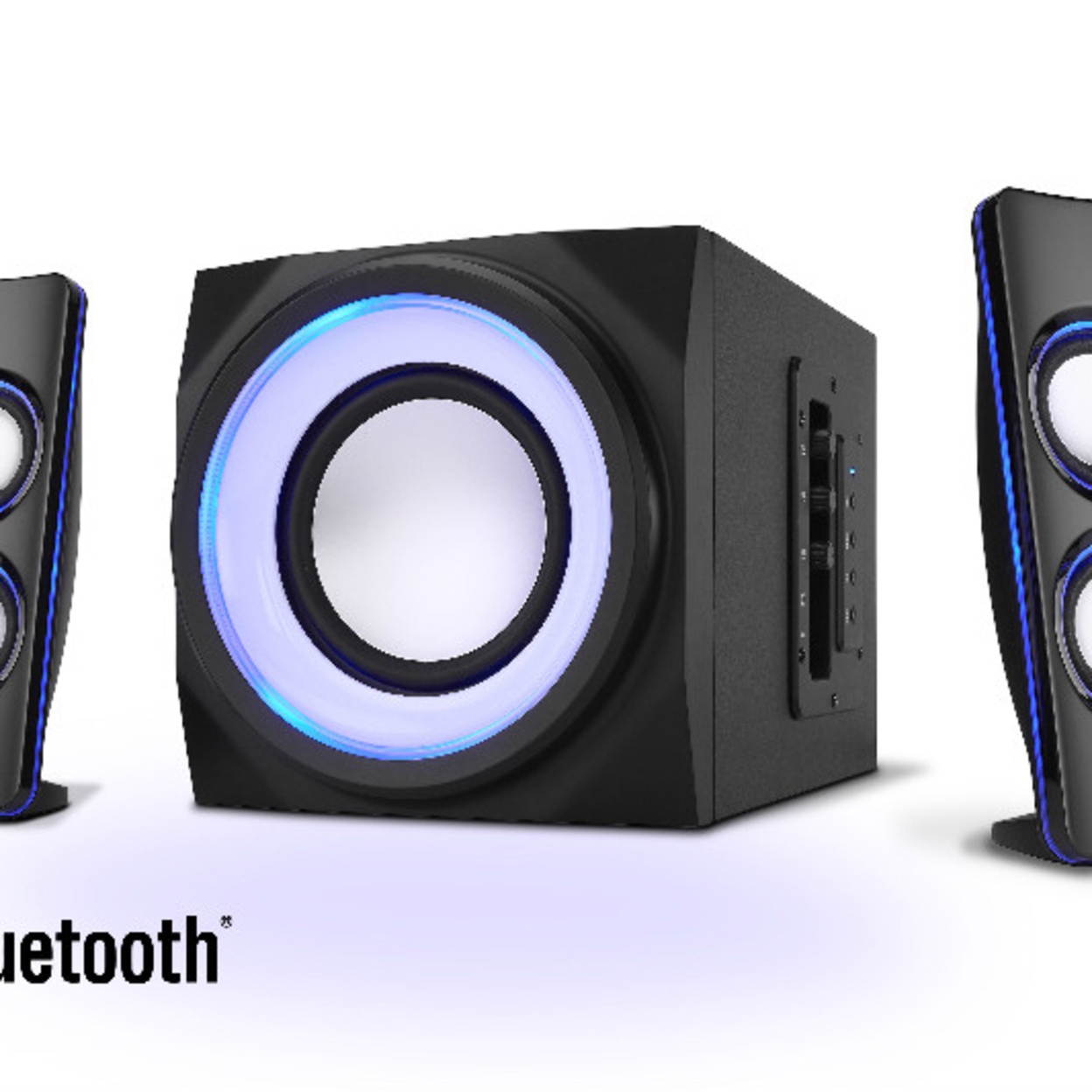 Cyber Acoustics Curve Ca-3712Bt 2.1 Bluetooth Speaker System - Black